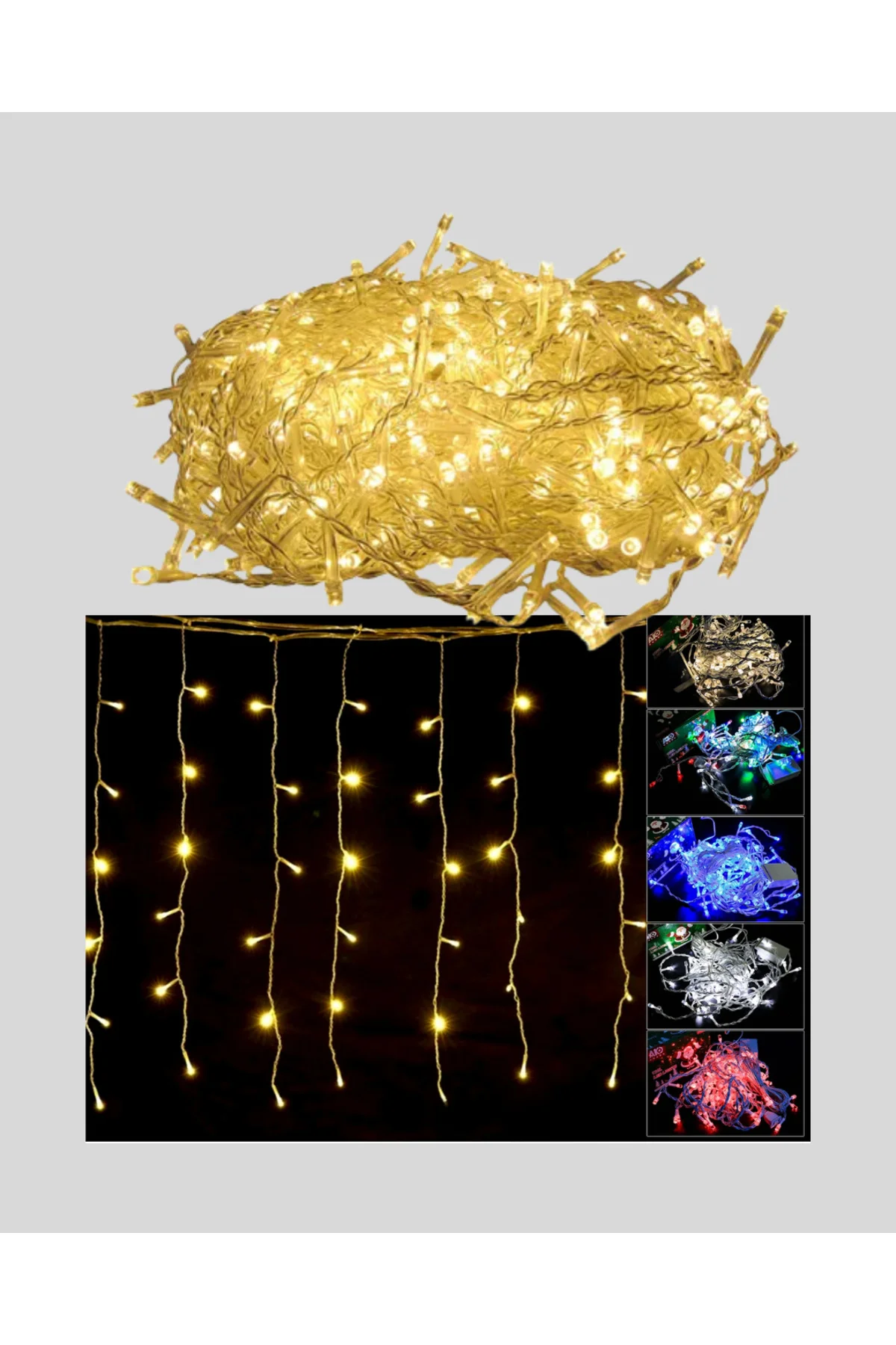 SAÇAKLI 4 METRE PERDE LED