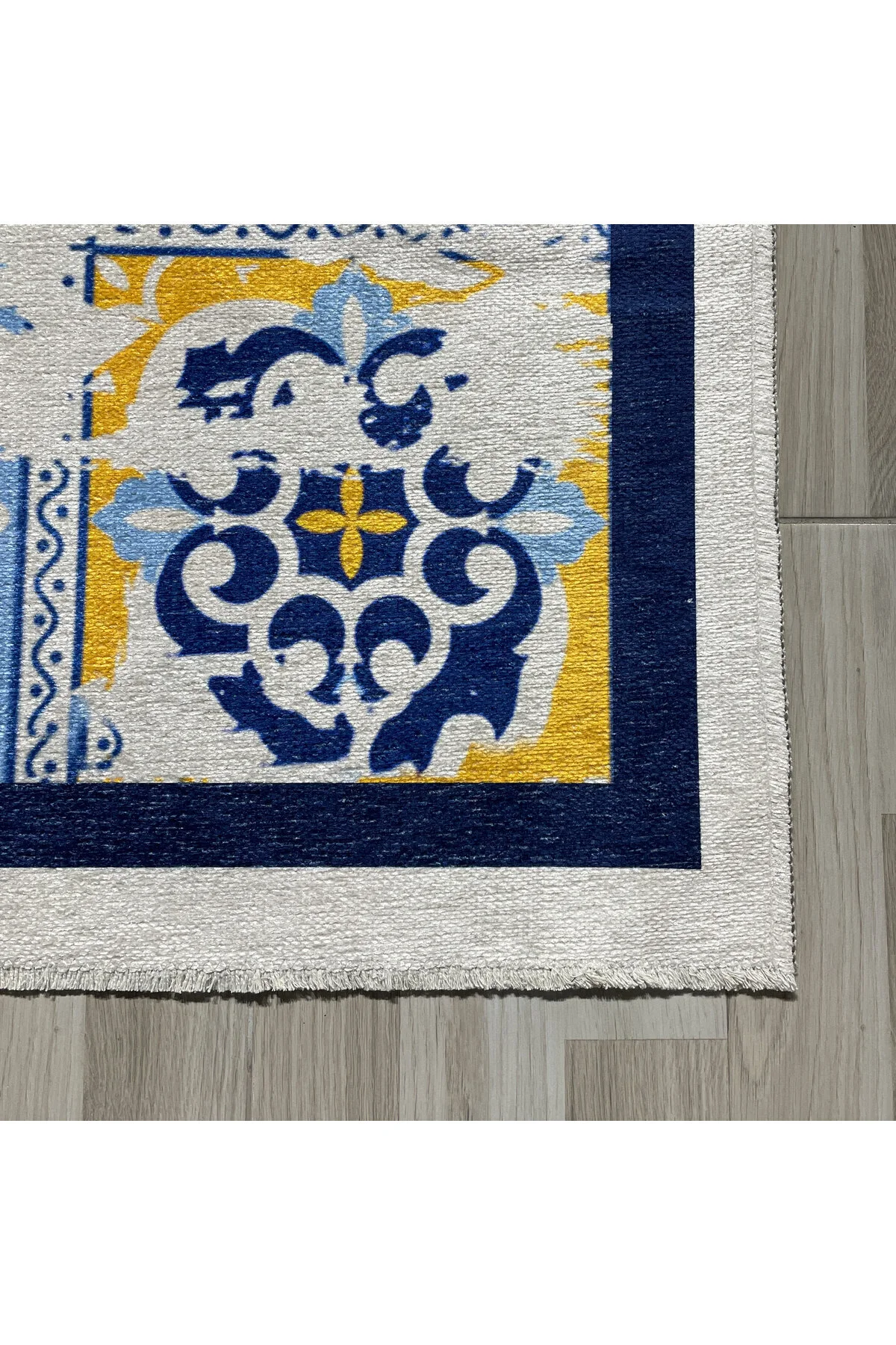 Saçaklı şönil pamuk dekoratif halı kilim