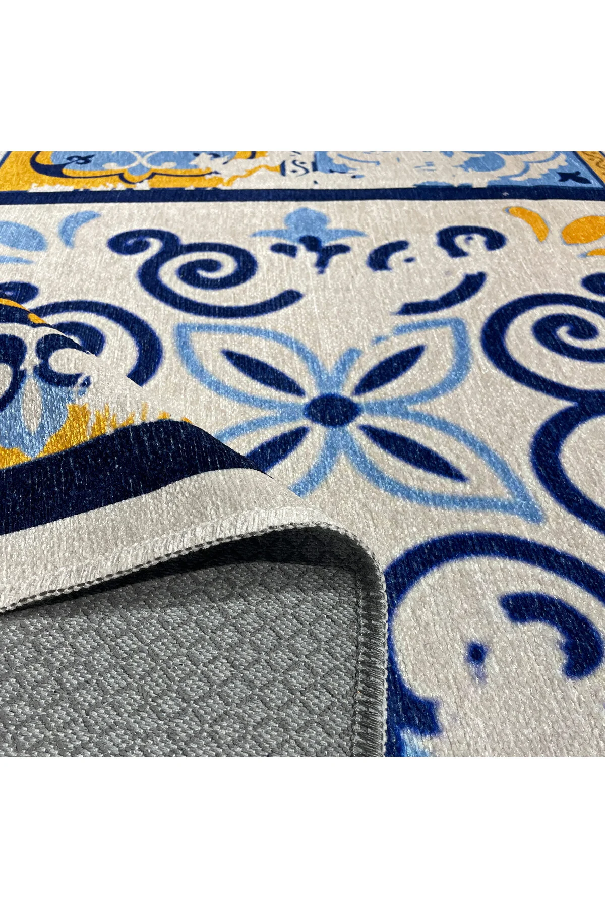 Saçaklı şönil pamuk dekoratif halı kilim