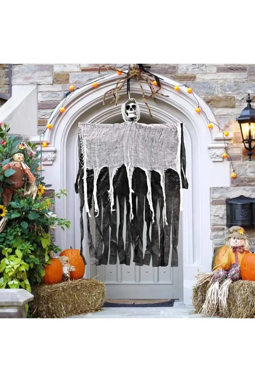 Saçaklı Ürperti Kuru Kafa Korku Hayalet Asılabilir Korkutucu Haya