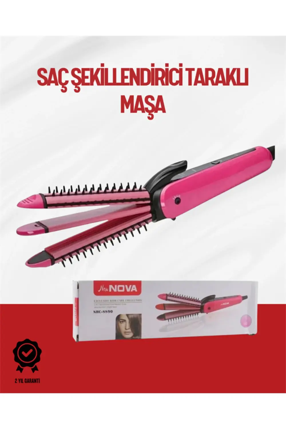 Saçı Sabitleyen Çok Fonksiyonlu Saç Maşası