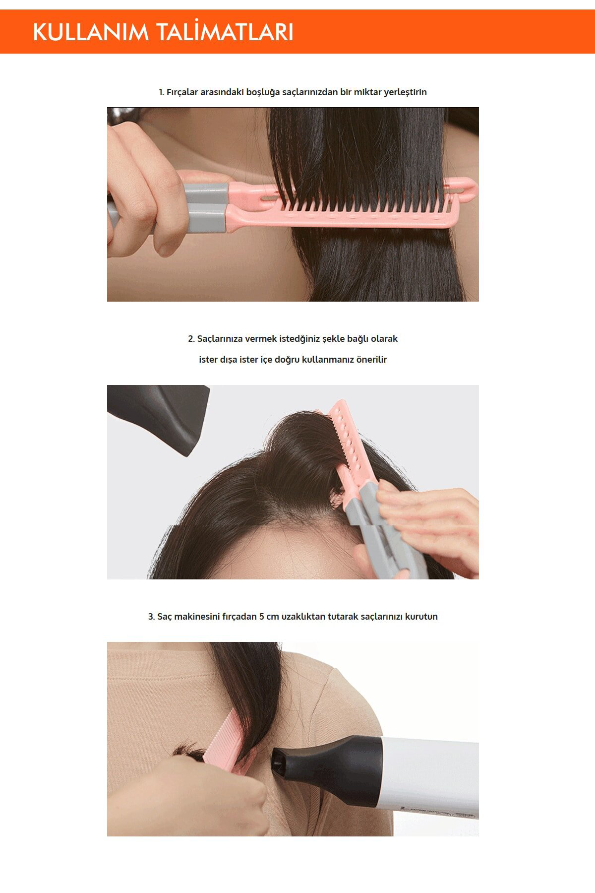 Saçlara Kolay Şekil Veren Saç Kurutma Fırçası APIEU Easy Hair Dry