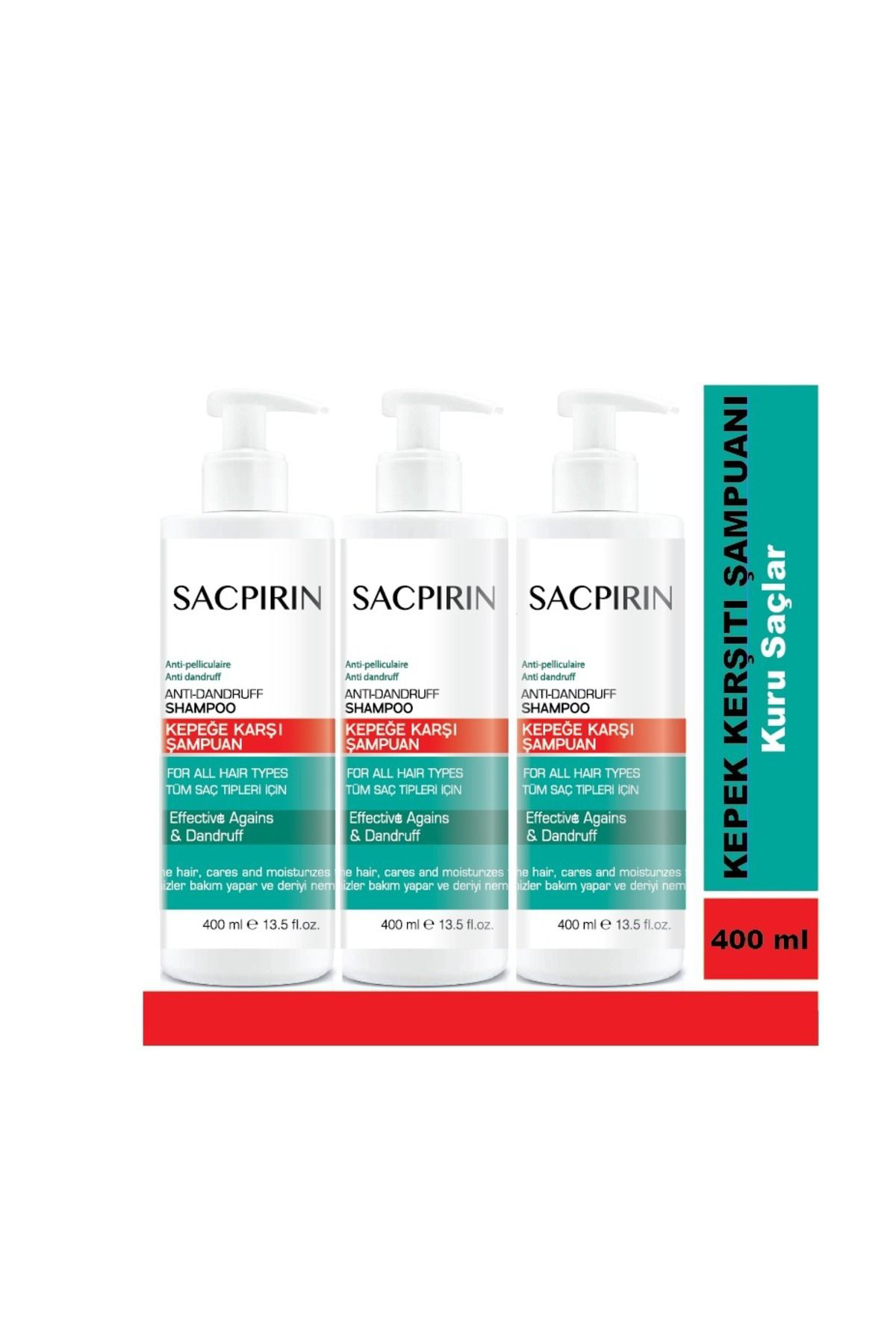 Saçpirin Sacpirin Kepek Karşıtı Şampuan * 3