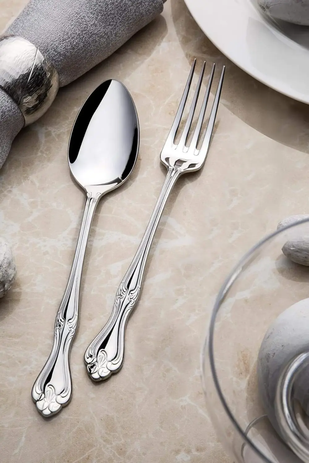 > Sade 6 Kişilik 30 Parça Çatal Kaşık Takımı 395519