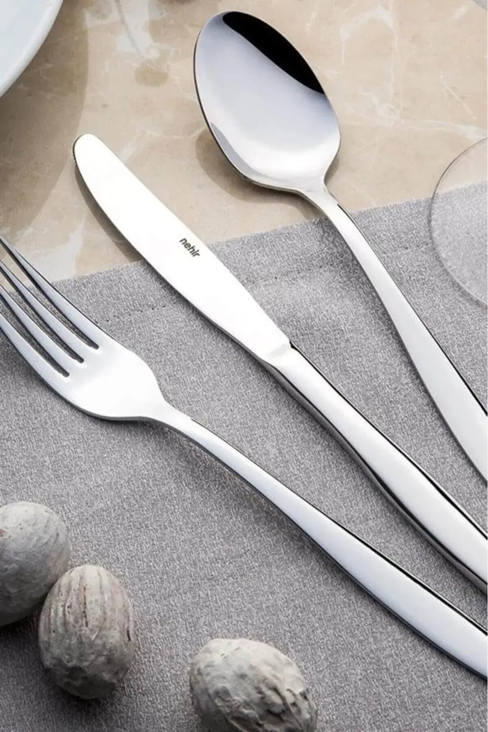 Sade 89 Parça Ahşap Sandıklı Çatal - Kaşık - Bıçak Seti 9541852 1