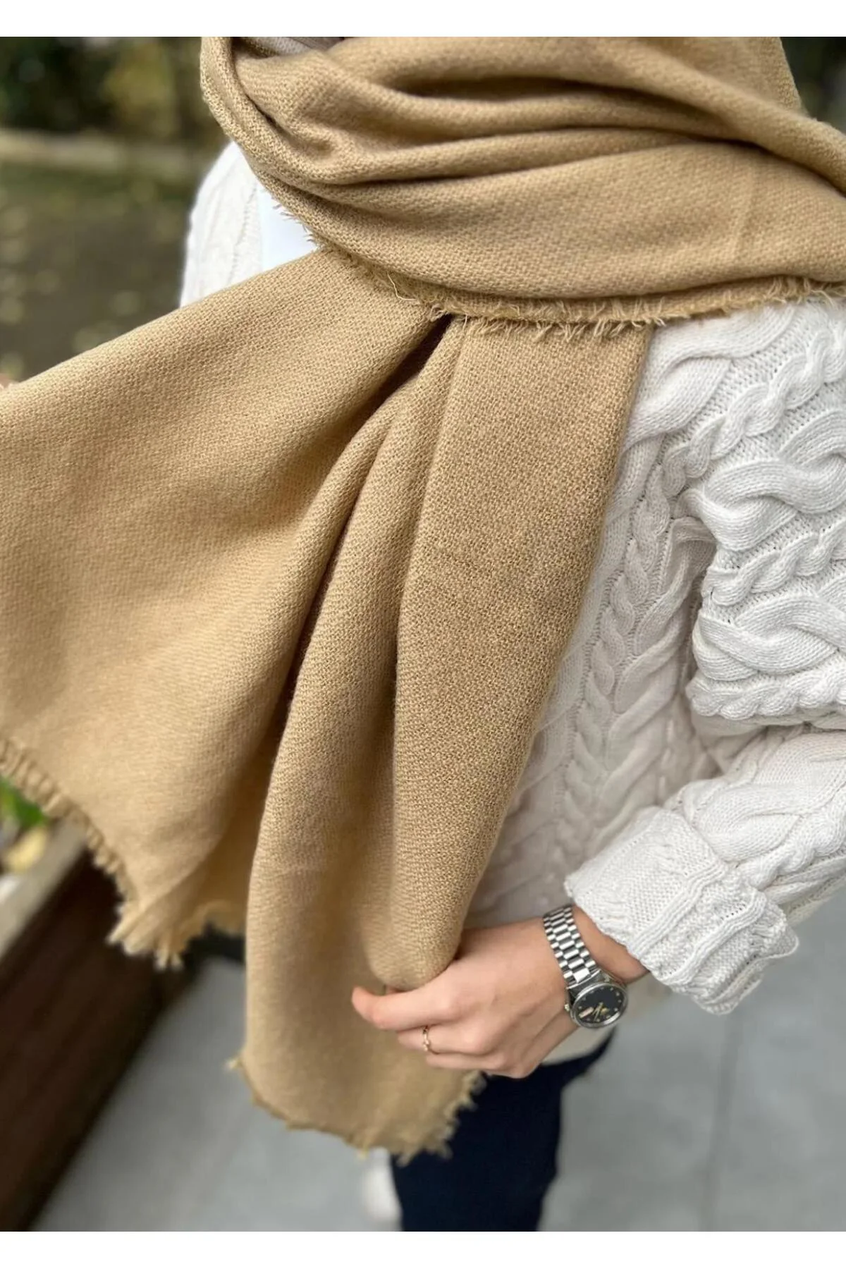 Sade Kalın Yumuşak Atkı