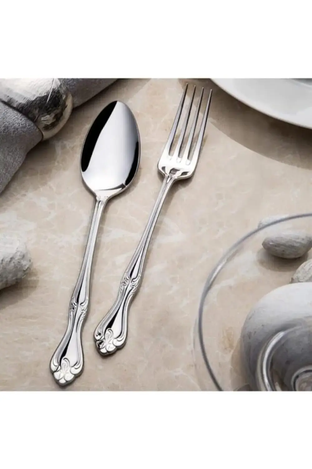 > Sade Yemek Kaşık 12 Li 50 Yıl Garantili 395519