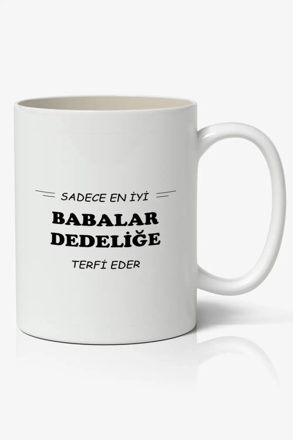 Sadece En İyi Babalar Dedeliğe Terfi Eder Babalar Günü Baskılı Ku Sadece En İyi Babalar Dedeliğe Terfi Eder Babalar Günü Baskılı Ku