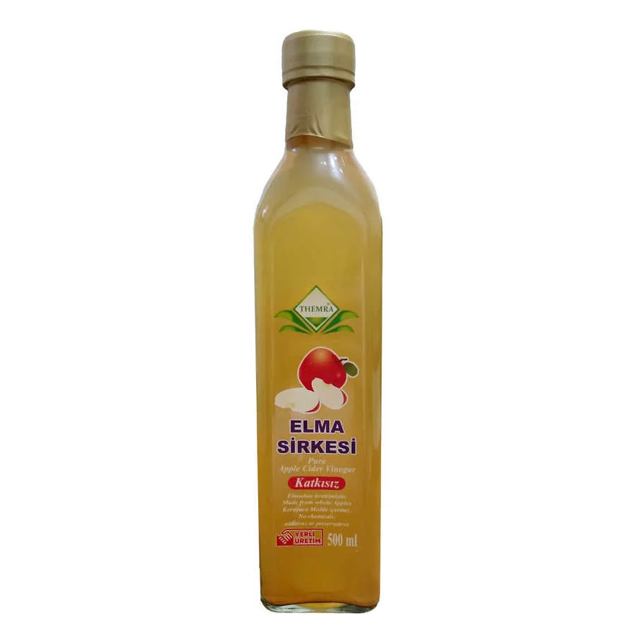 Saf Elma Sirkesi Cam Şişe 500 ml - Doğal ve Katkısız Saf Elma Sirkesi Cam Şişe 500 ml - Doğal ve Katkısız