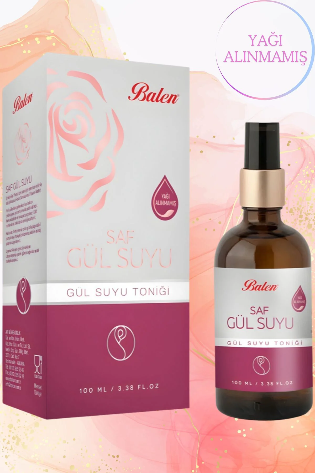 Saf Gül Suyu Toniği,100 ML,BL0012
