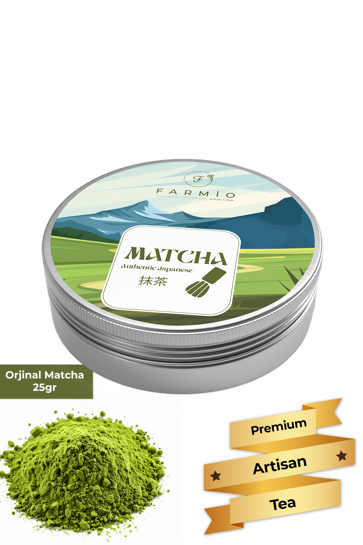 Saf Matcha - 25gr - Orjinal Matcha Tozu - Glutensiz Pure Matcha