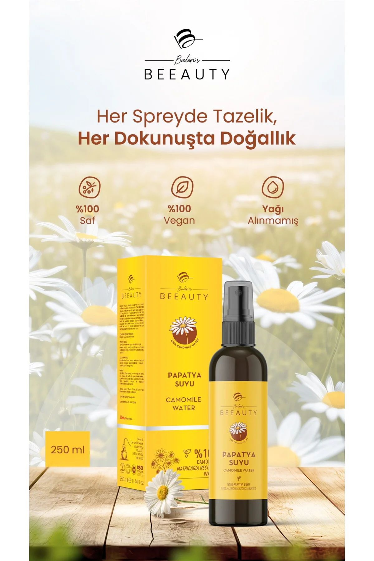 SAF PAPATYA HİDROSOLÜ * 250 ML Fiyatı, Yorumları ve Özellikleri
