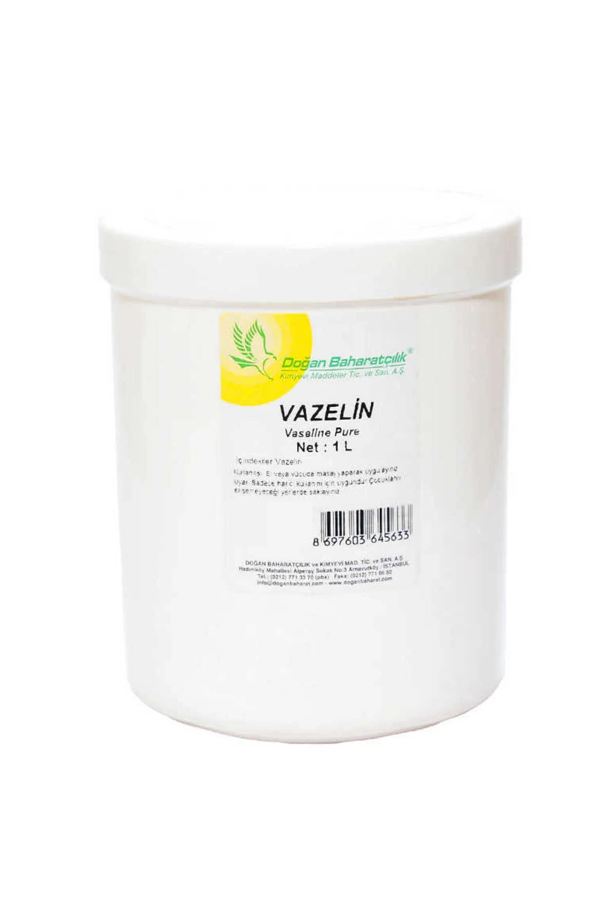 Saf Vazelin Beyaz 1 Lt Pet Kavanoz