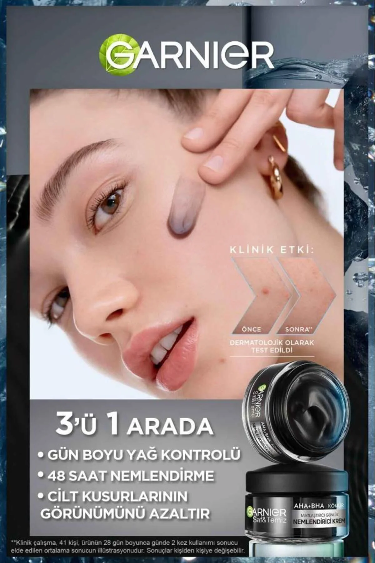 Saf Ve Temiz Kömür Matlaştırıcı Nemlendirici Krem 50ml & Aha Bha Cilt Kusurları Karşıtı Serum 30ml
