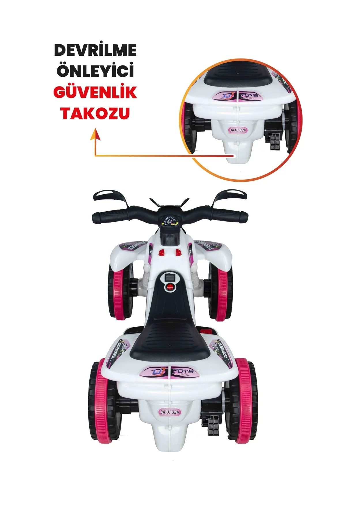 Rnger Beyaz Prenses Müzikli ve Led Işıklı Akülü Bingit Atv 6V