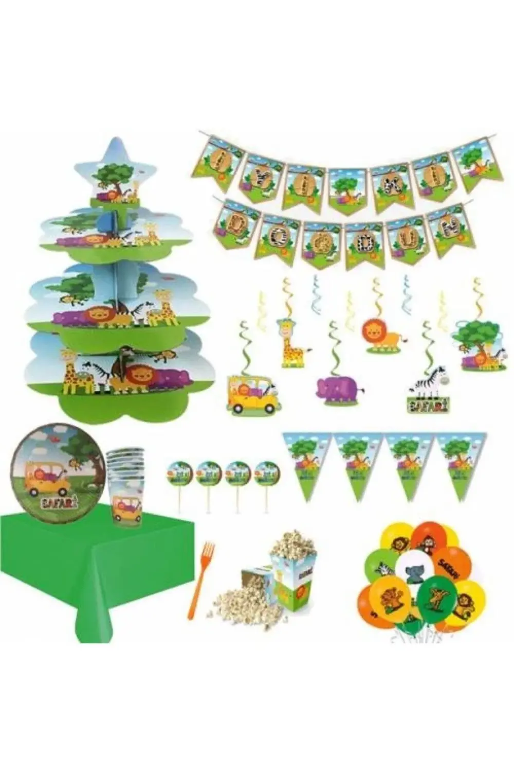 Safari Doğum Günü Seti 8 Kişilik