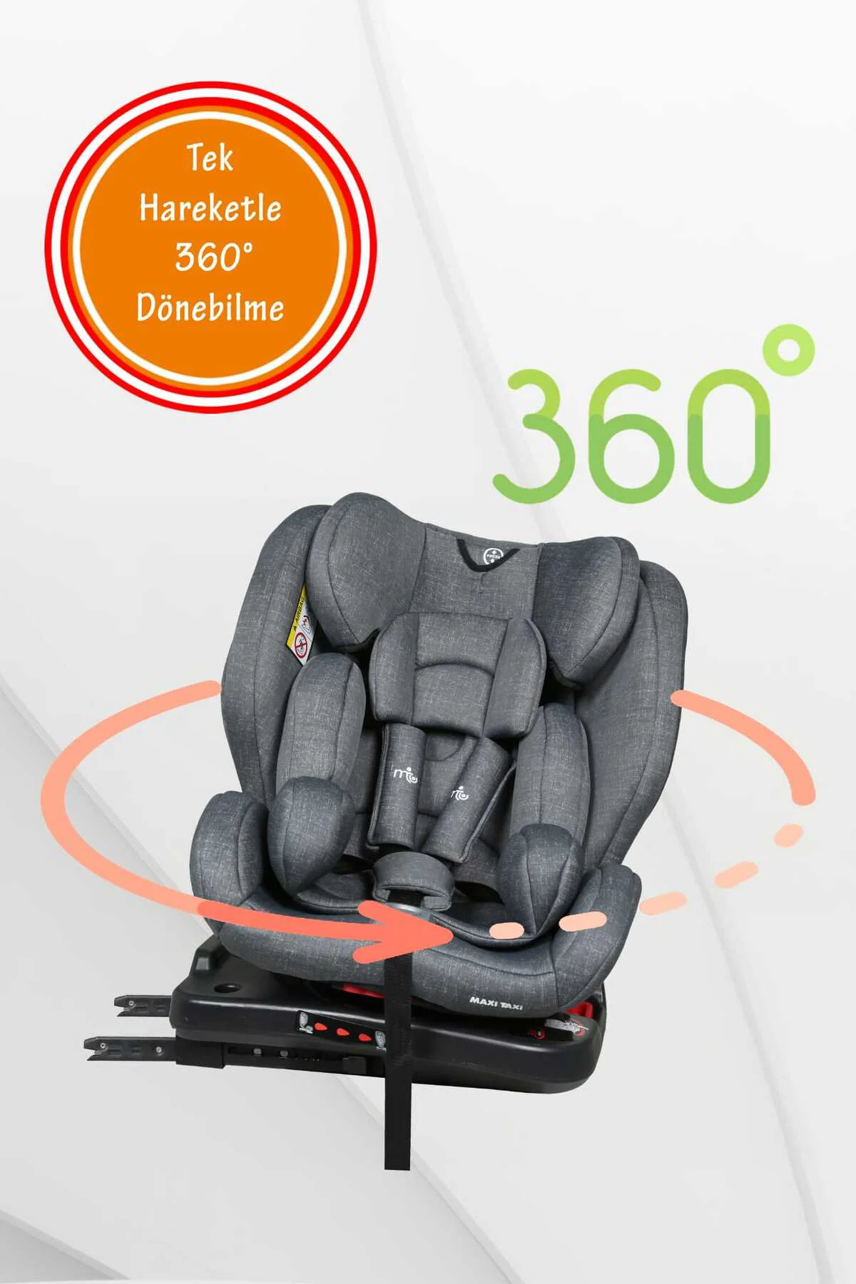 Safe Travel 360 Dönebilen Isofix Oto Koltuğu Siyah-gri
