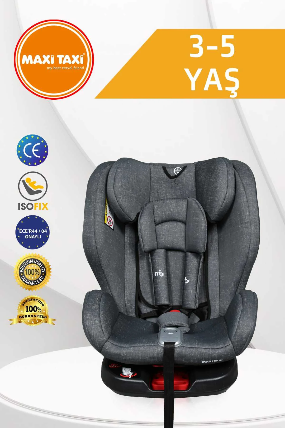 Safe Travel 360 Dönebilen Isofix Oto Koltuğu Siyah-gri