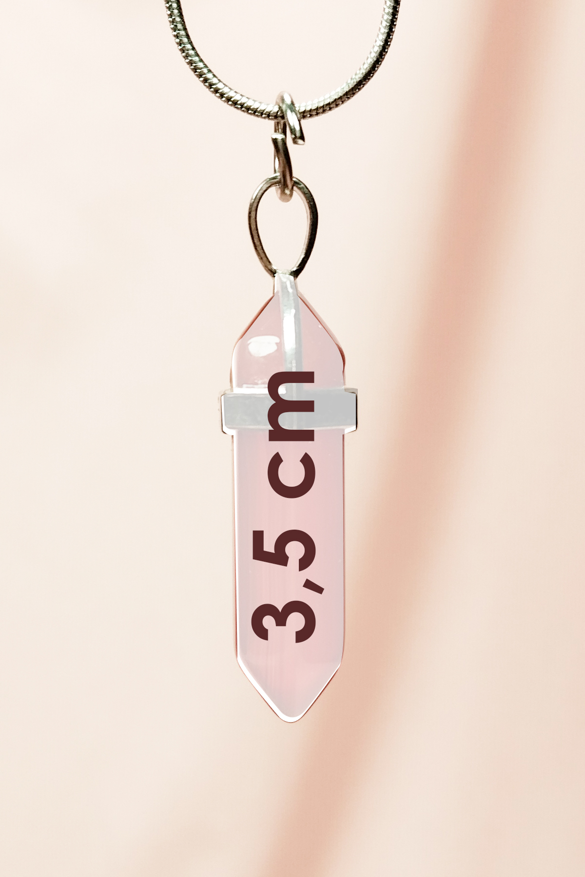 Just Cheap Store Safir Doğal Taşı Zincirli El Yapımı Tasarımlı Kolye Uç: 3,5 Cm Zi