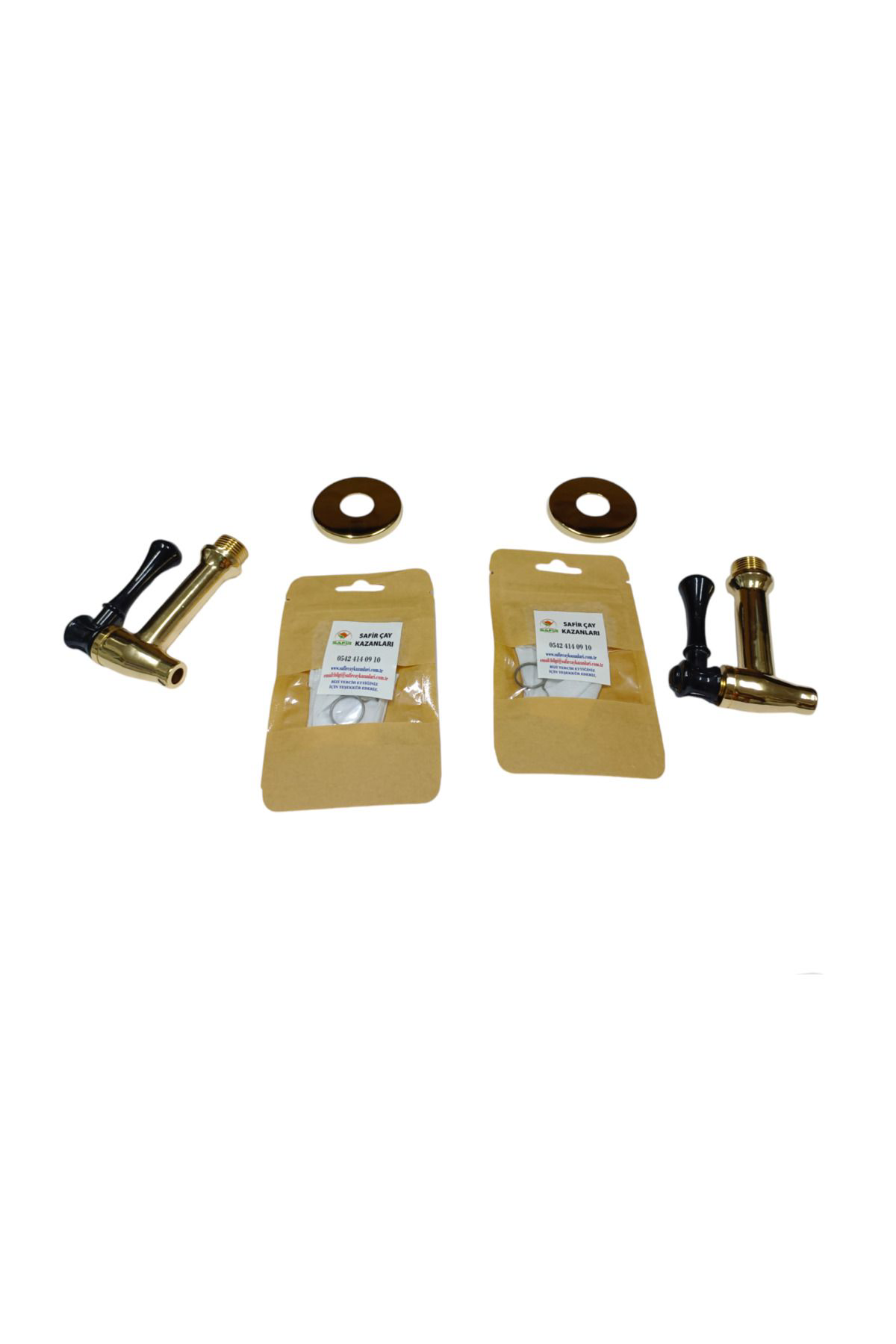 Safirim Çay Kazanı Musluk Bakır Kaplama Sarı Renk,Musluk Bezi Çay