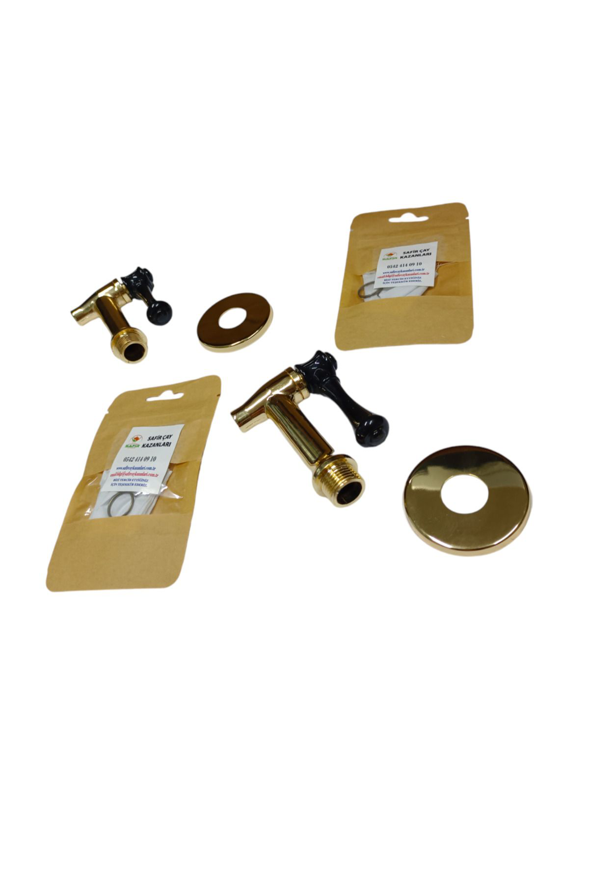 Safirim Çay Kazanı Musluk Bakır Kaplama Sarı Renk,Musluk Bezi Çay