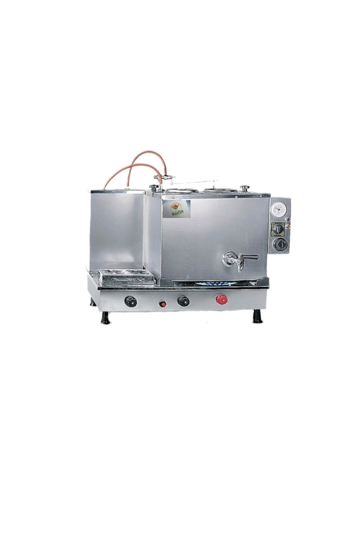 Safirim İnoks Çay Kazanı 2 Gözlü İnoks Çay Ocağı İnoks Elektrik +