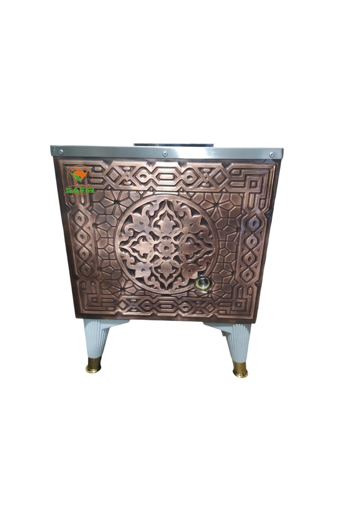 Safir Çay Kazanlari Safirim Ofis İçin 2 Gözlü Bakir Çay Kazani Sadece Elektrik Ofisti