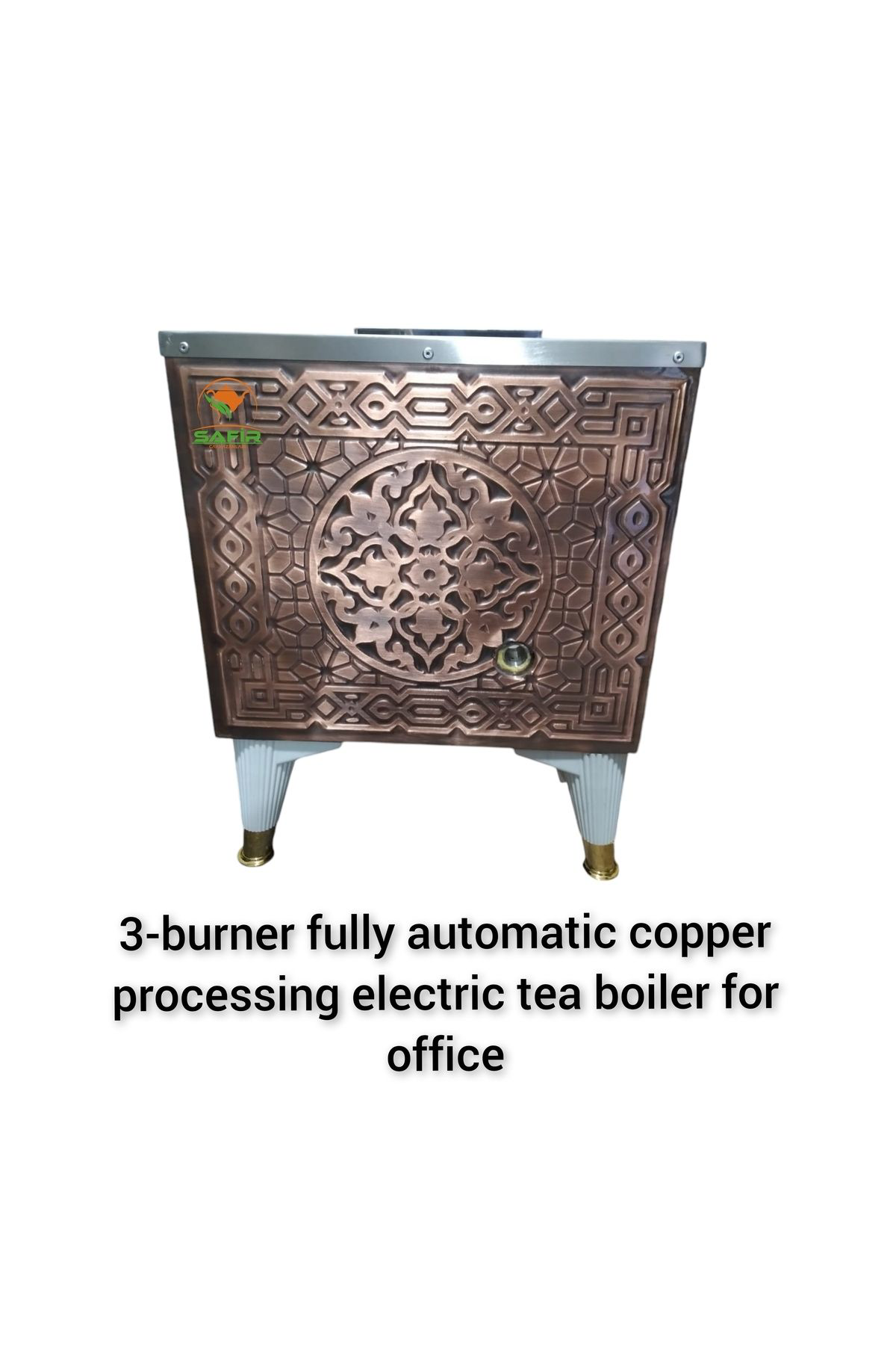 Safir Çay Kazanlari Safirim Ofis İçin 2 Gözlü Bakir Çay Kazani Sadece Elektrik Ofisti