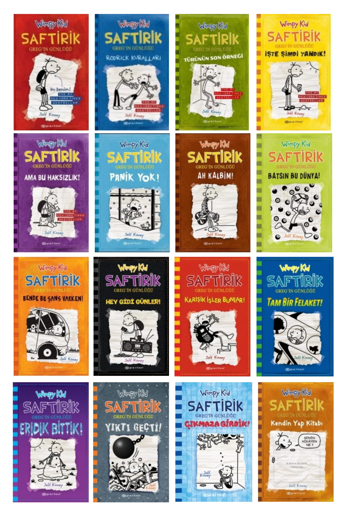 Saftirik Serisi Wimpy Kid 1-15. Kitaplar Set / Jeff Kinney.
