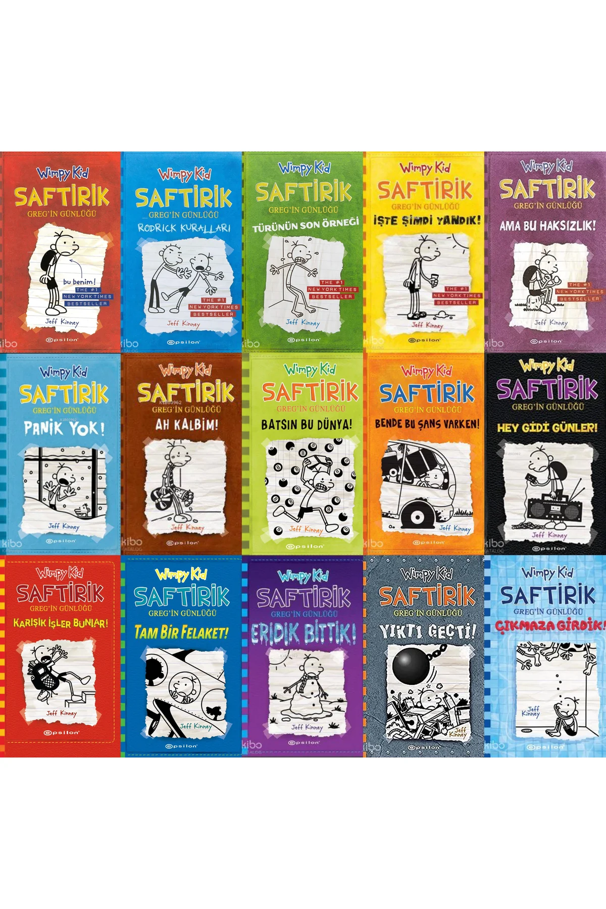Saftirik Serisi Wimpy Kid 1-15. Kitaplar Set / Jeff Kinney.