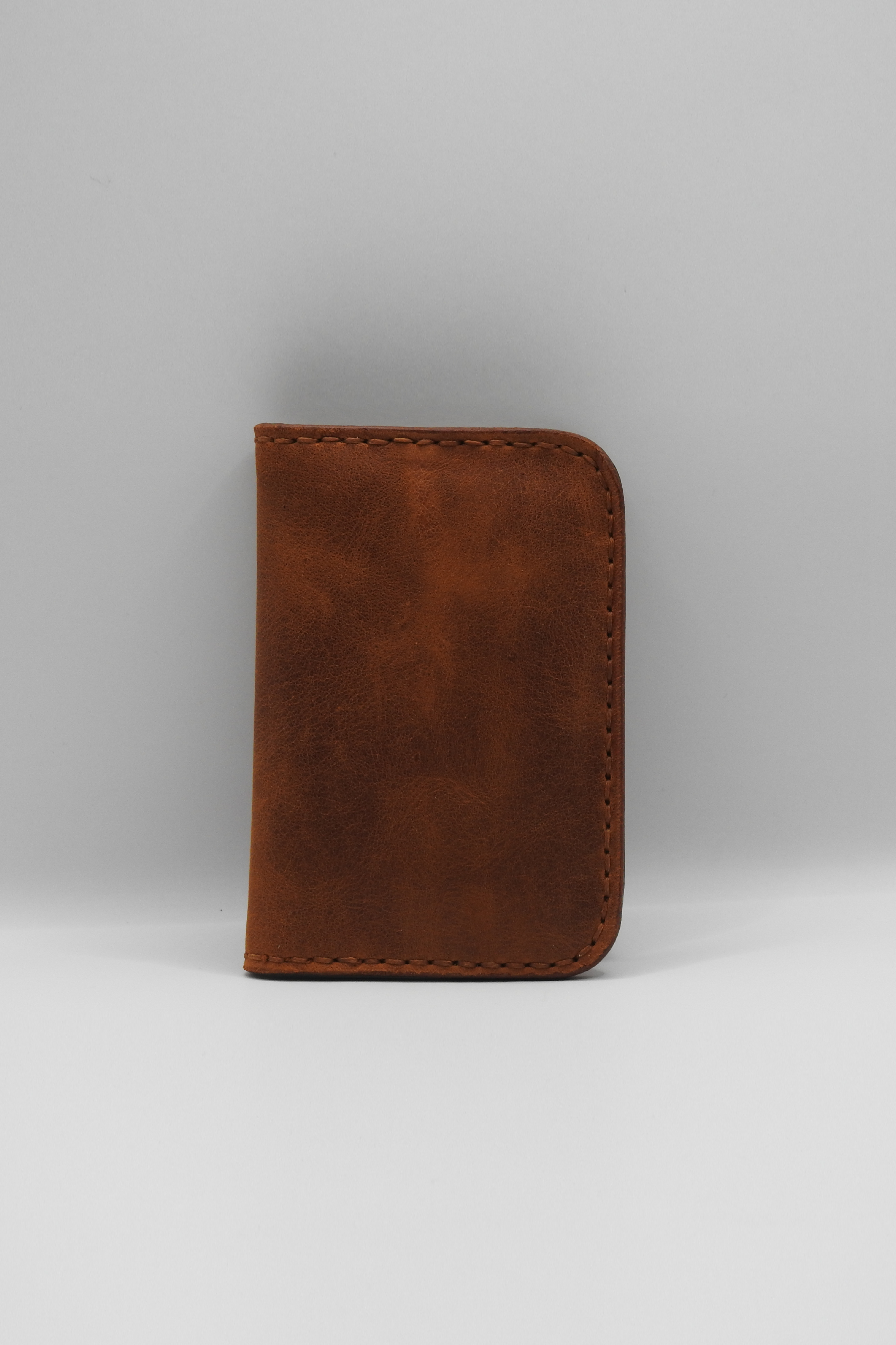 Norwegia Saga Kartlık Cüzdan %100 Hakiki Deri El Yapımı - Taba