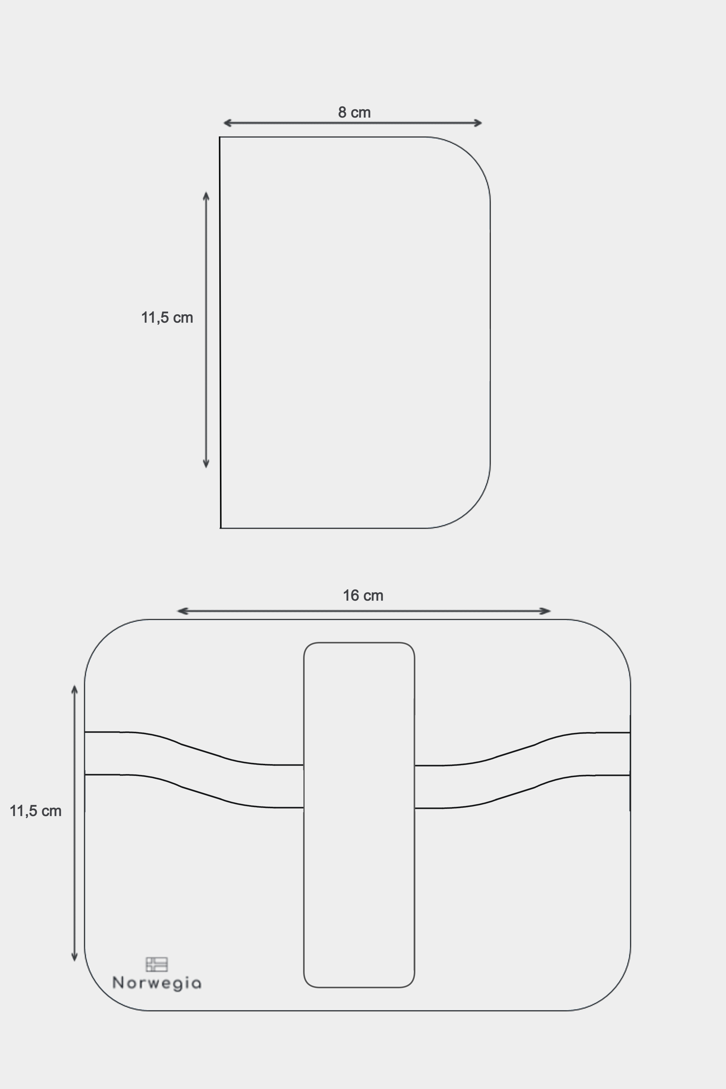 Norwegia Saga Kartlık Cüzdan %100 Hakiki Deri El Yapımı - Taba