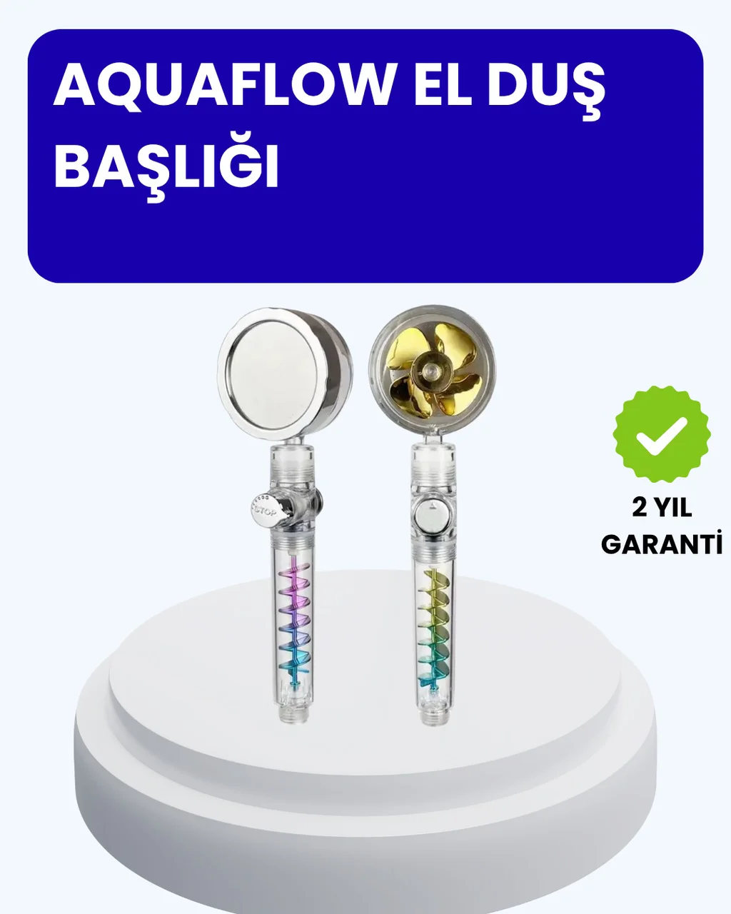 Sağanak Yağmur Etkili El Duşu Start Stop Tuşlu Su Tasarruflu Çok 