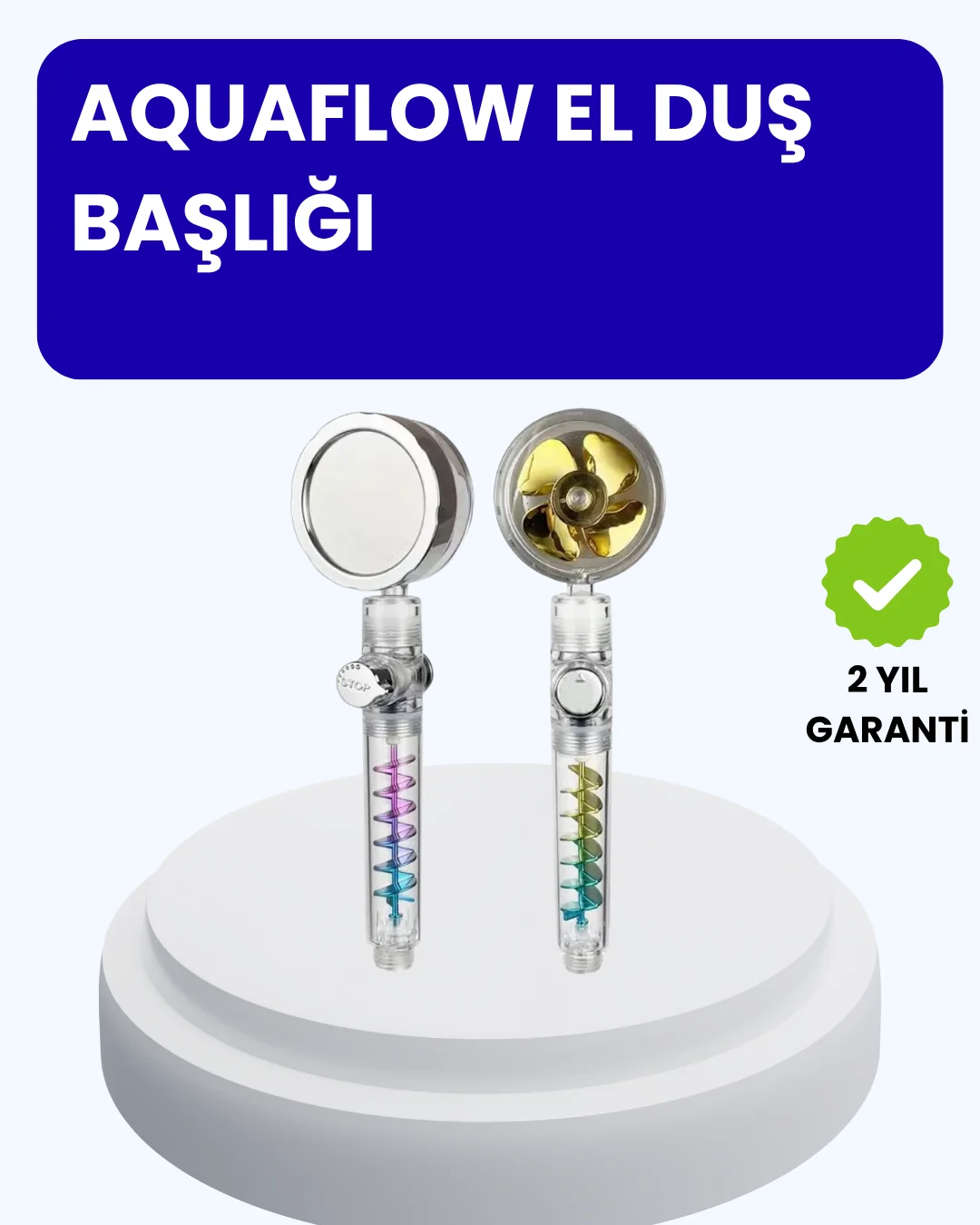 Sağanak Yağmur Etkili El Duşu – Start Stop Tuşlu Su Tasarruflu
