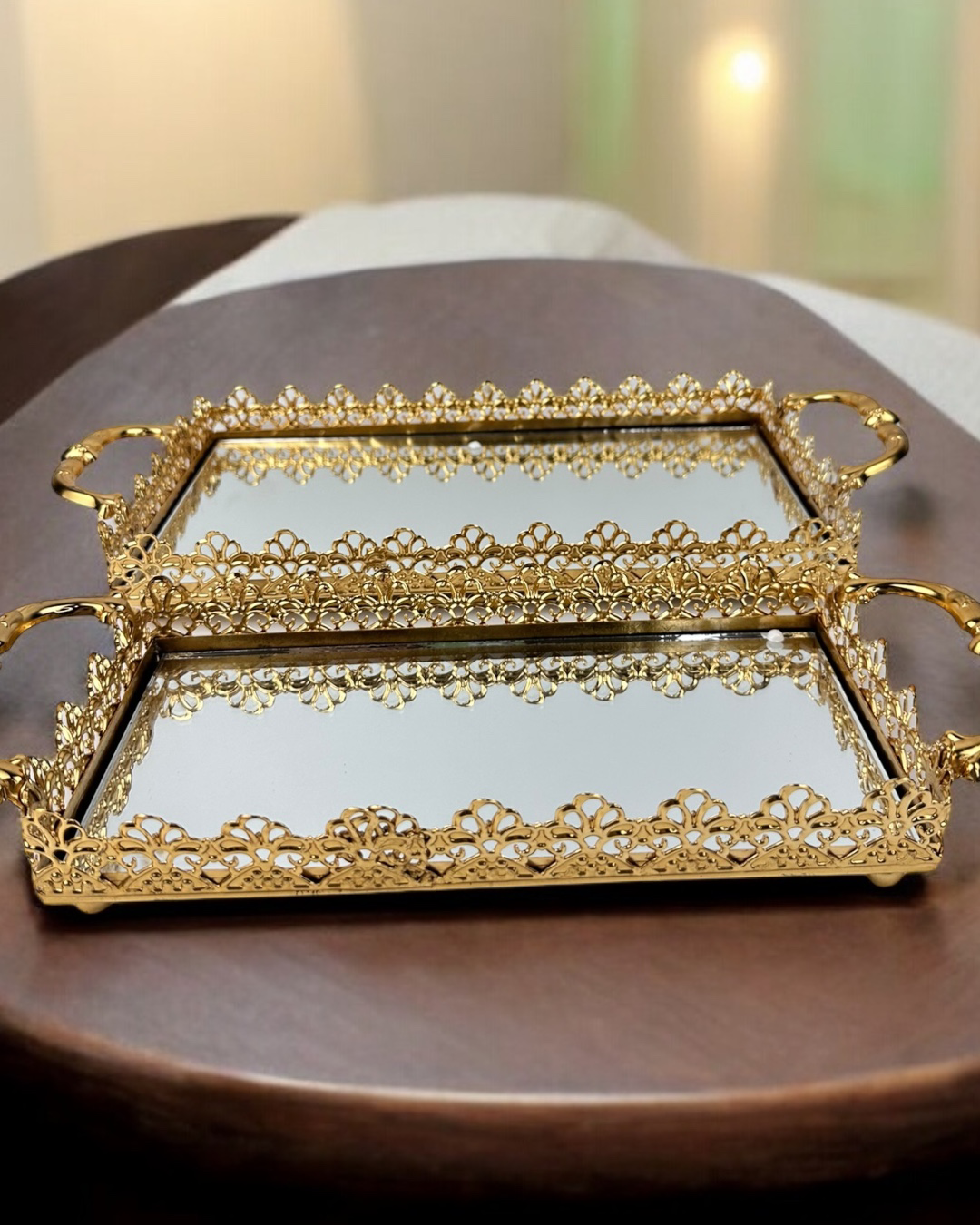 Sage Dekoratif Söz Nişan Tepsisi