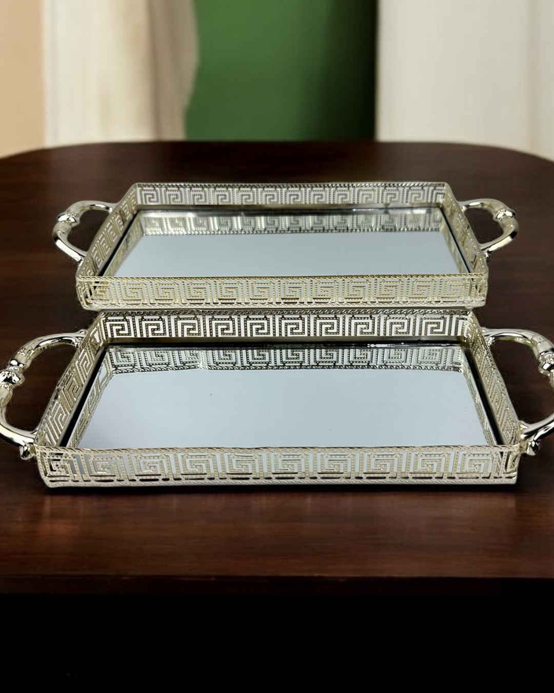 Sage Dekoratif Söz Nişan Tepsisi