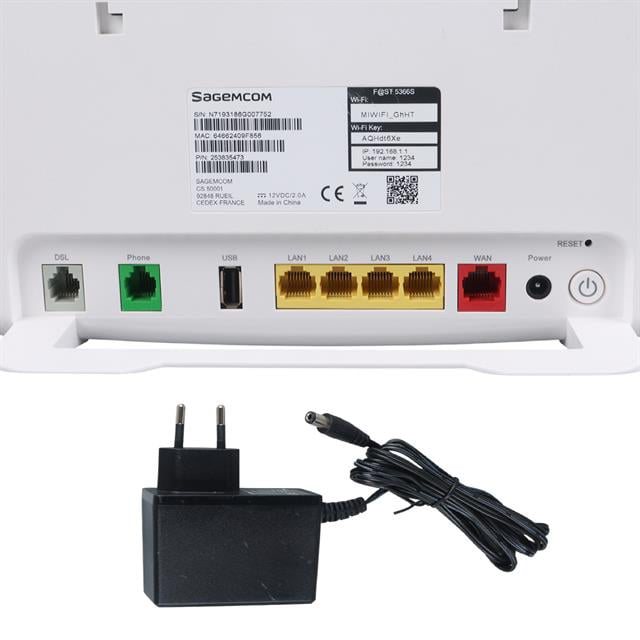 Sagemcom Fast 5366S AC1750 Wifi 5 2.4Ghz 5Ghz Dualband 4 Port Vds Sagemcom Fast 5366S AC1750 Wifi 5 2.4Ghz 5Ghz Dualband 4 Port Vds