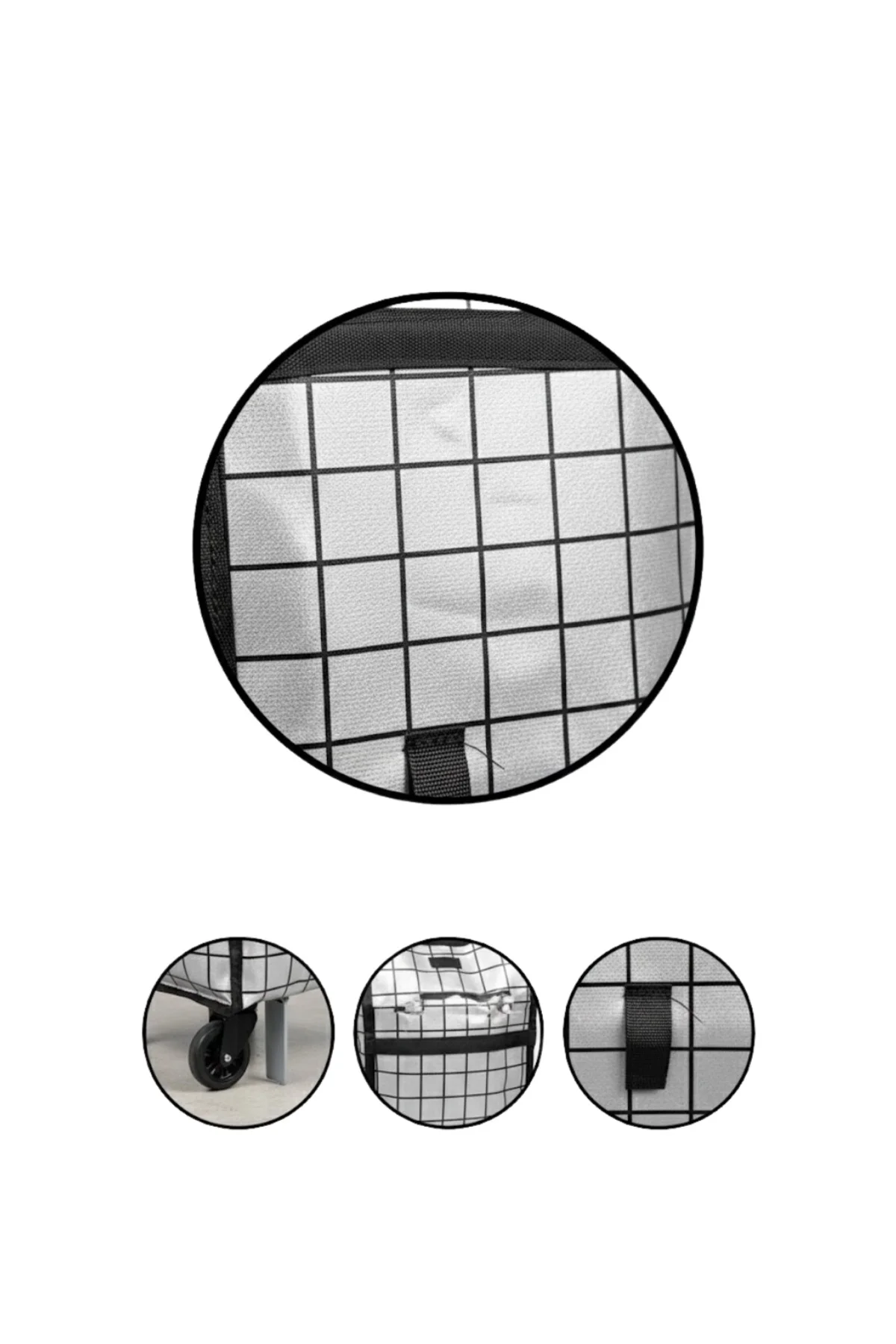 Sağlam Gövdeli Sessiz Tekerlekli Pazar ve Market Çantası - Lisiny