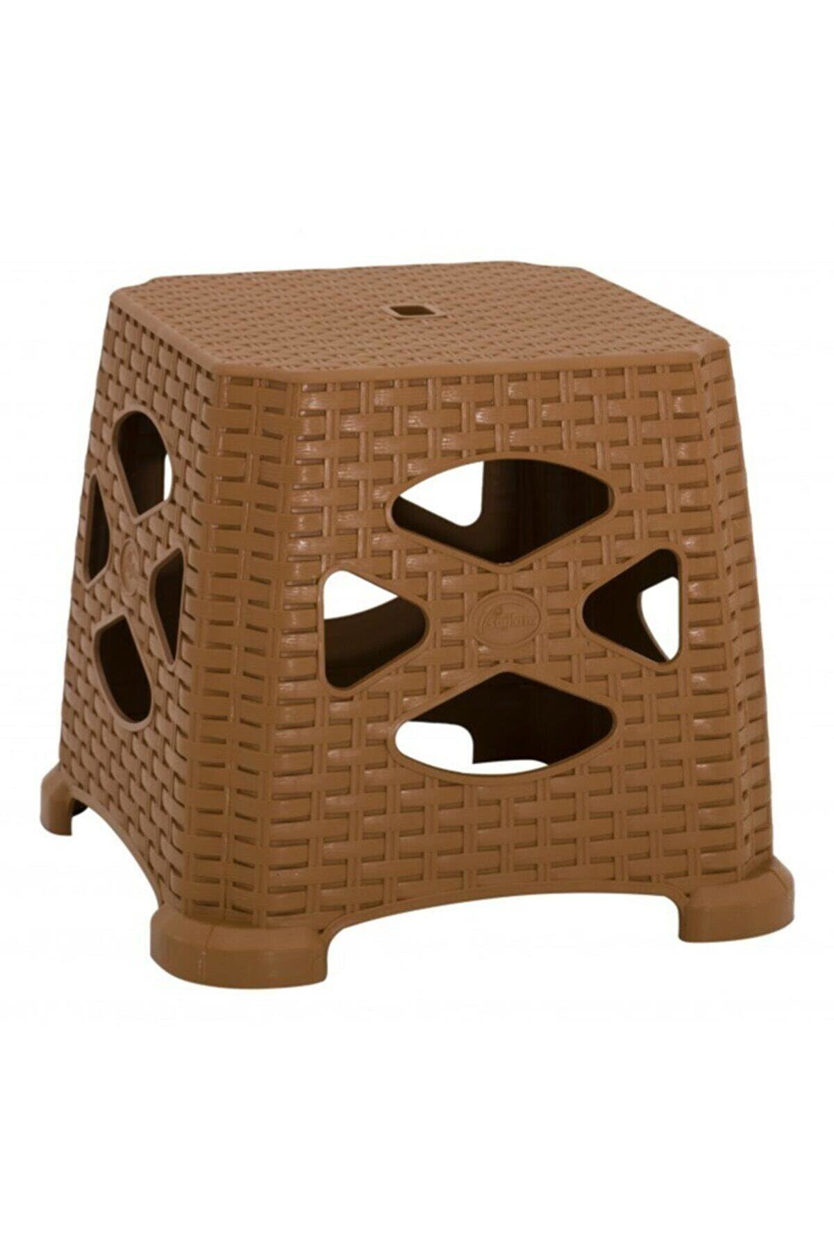 Sağlam Plastik Elit Rattan Küçük Tabure (6 ADET) Teak Sağlam Plastik Elit Rattan Küçük Tabure (6 ADET) Teak