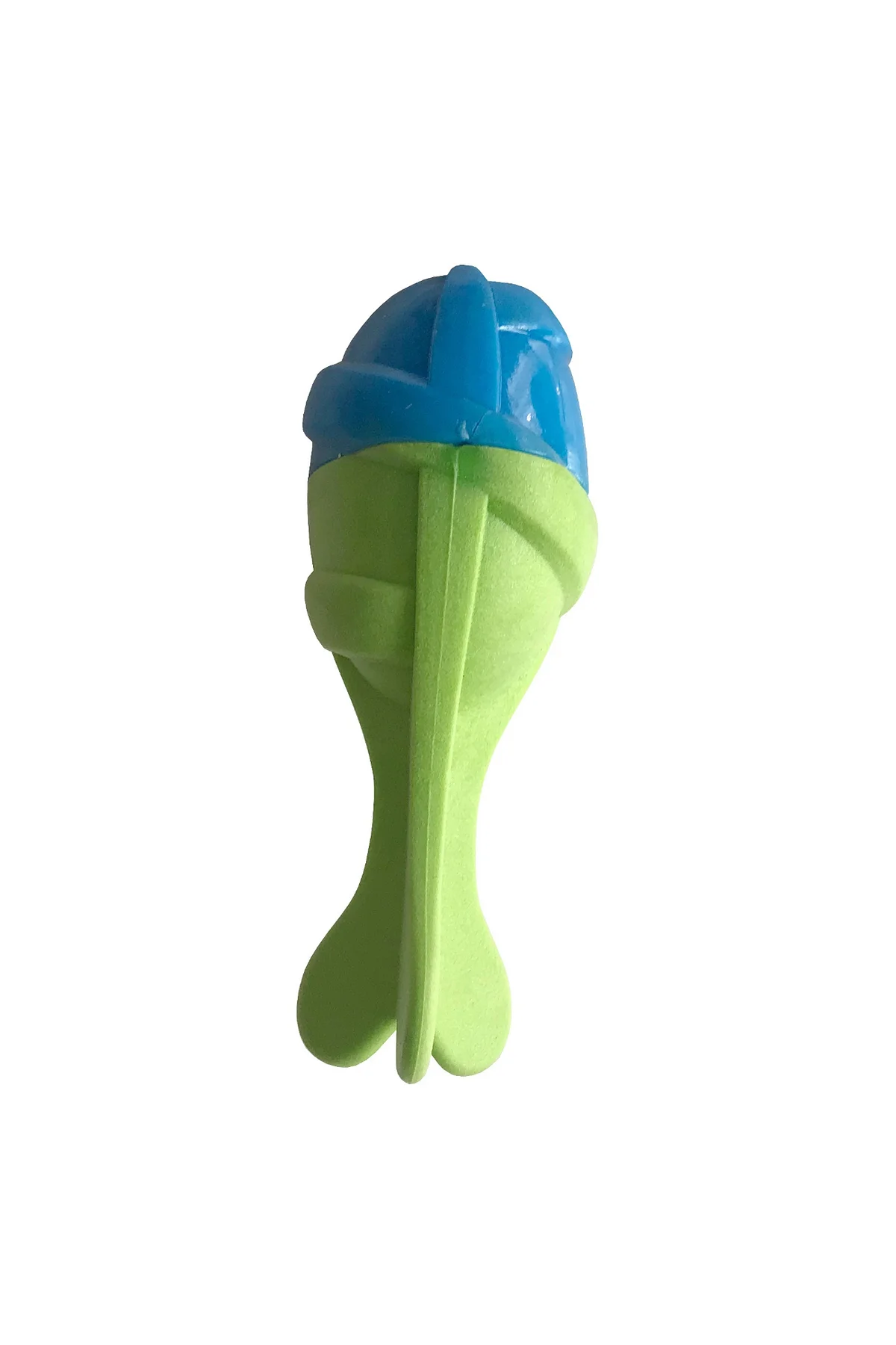 Sağlam Plastik Sesli Balık Köpek Oyuncağı 13 x 5 cm Mavi Yeşil