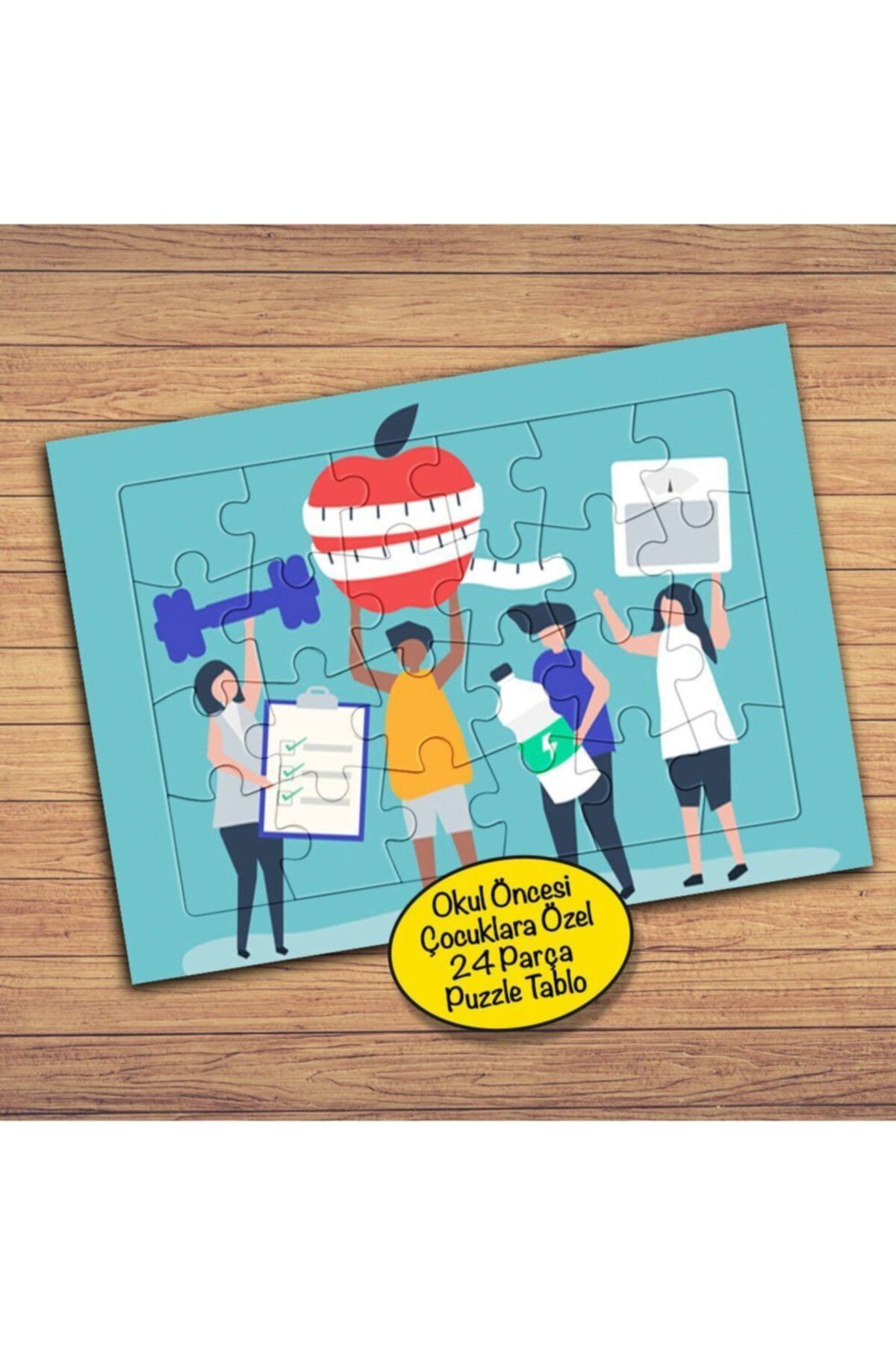 Asilmeydan Sağlik-Formda İnsanlar 24 Parça Çocuklara Özel Yapboz Tablo-59882