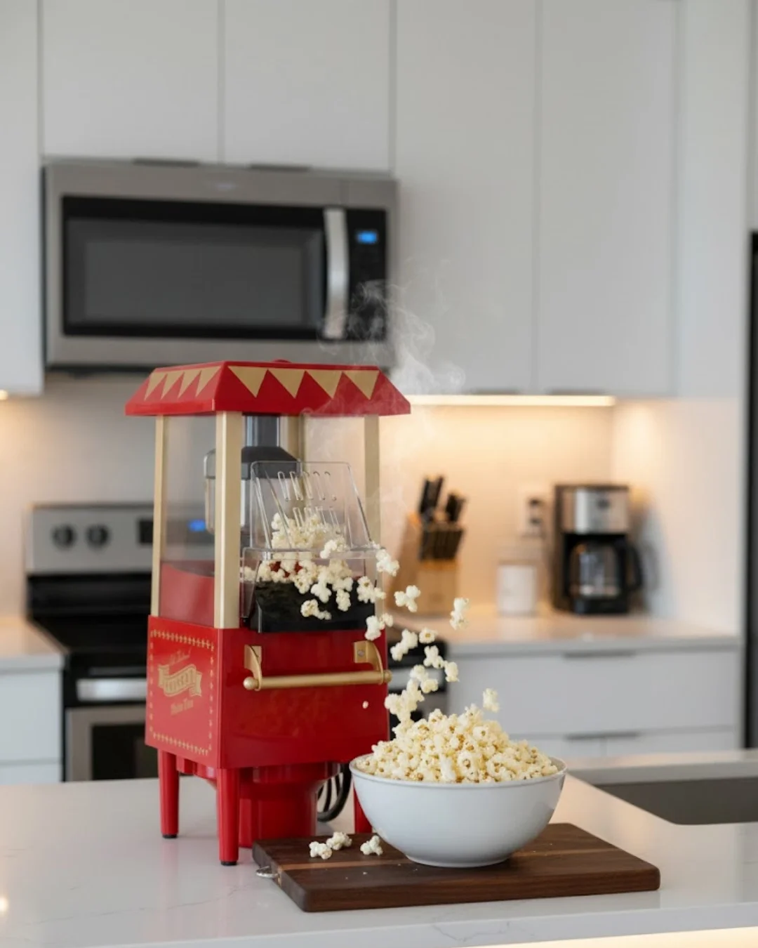 Sağlıklı Atıştırmalıklar İçin Yağsız Popcorn Makinesi Sağlıklı Atıştırmalıklar İçin Yağsız Popcorn Makinesi