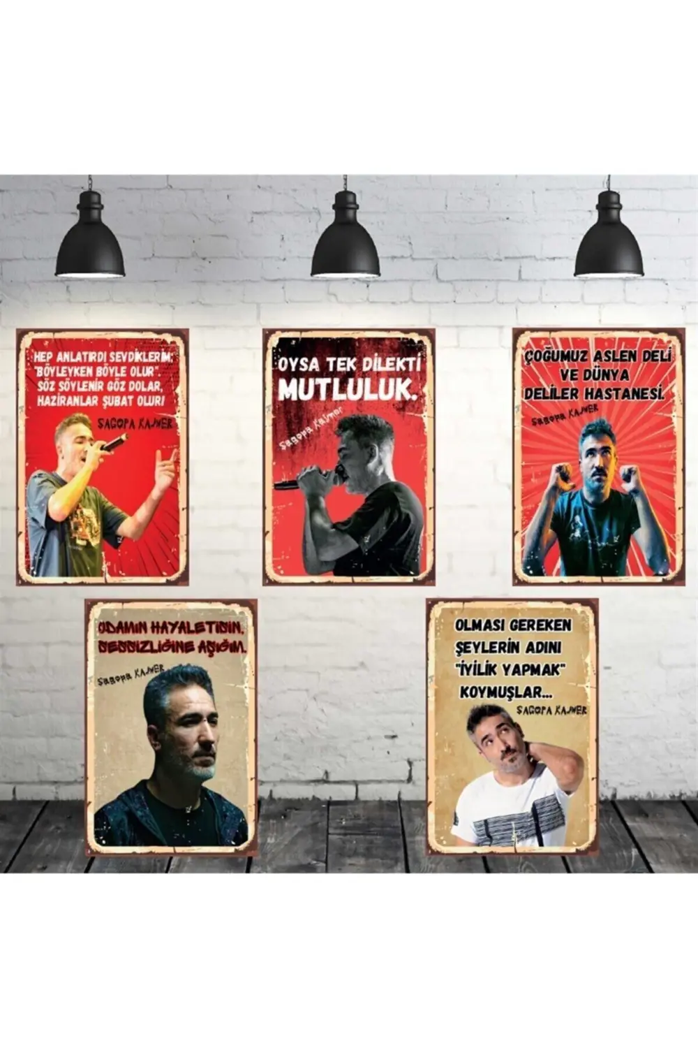 Sagopa Kajmer Temalı 5 Adet Mdf Tablo Seti Sagopa Kajmer Temalı 5 Adet Mdf Tablo Seti