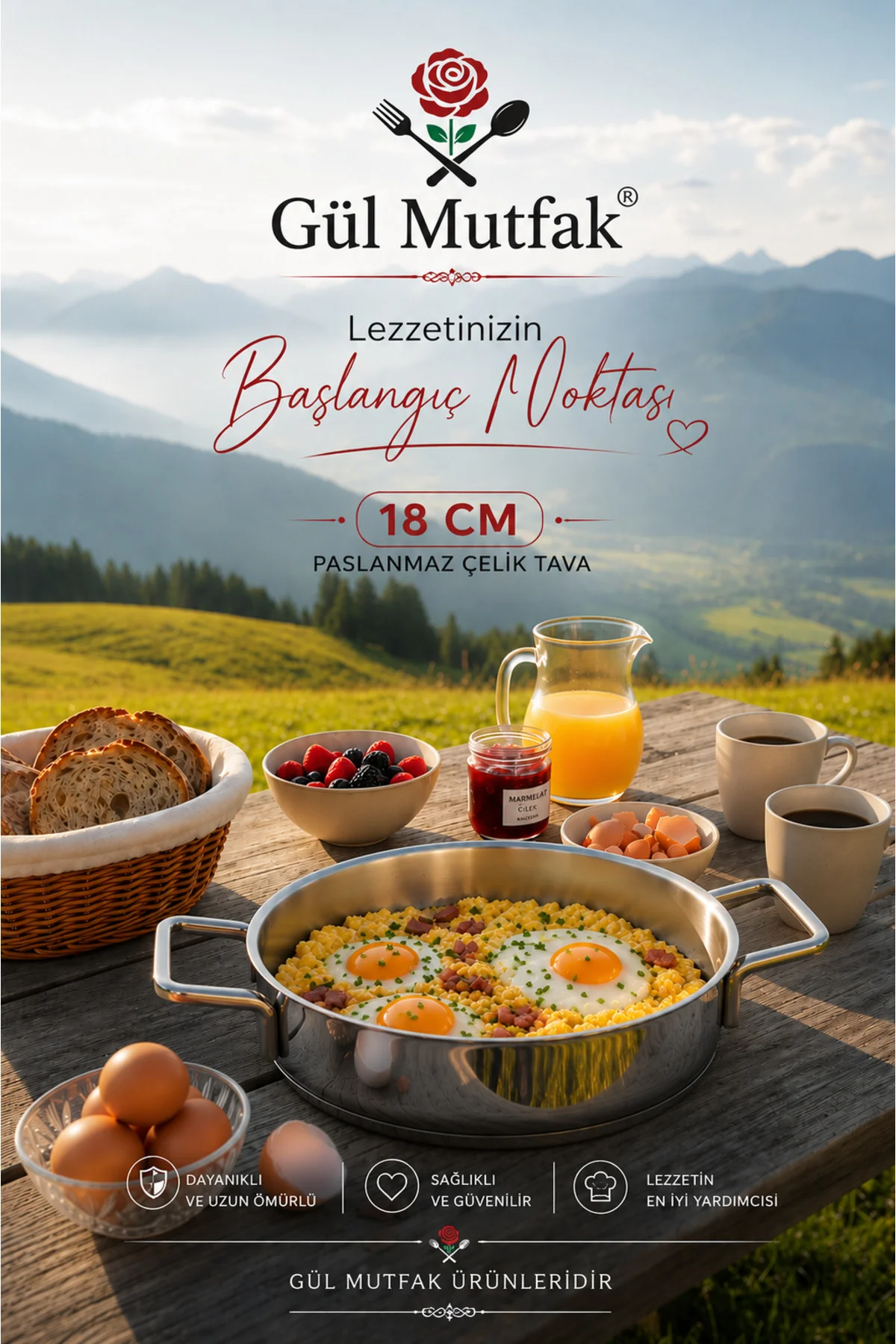 Sahan 18 cm Küçük Tava Yumurtalık Sahan Paslanmaz Çelik Sahan 18 cm Küçük Tava Yumurtalık Sahan Paslanmaz Çelik