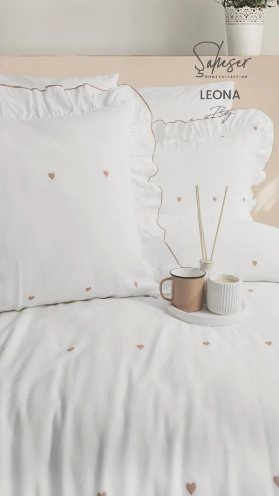 Şaheser Home Collection Jakarlı Nev Takımı Çift Kişilik Leona Bej
