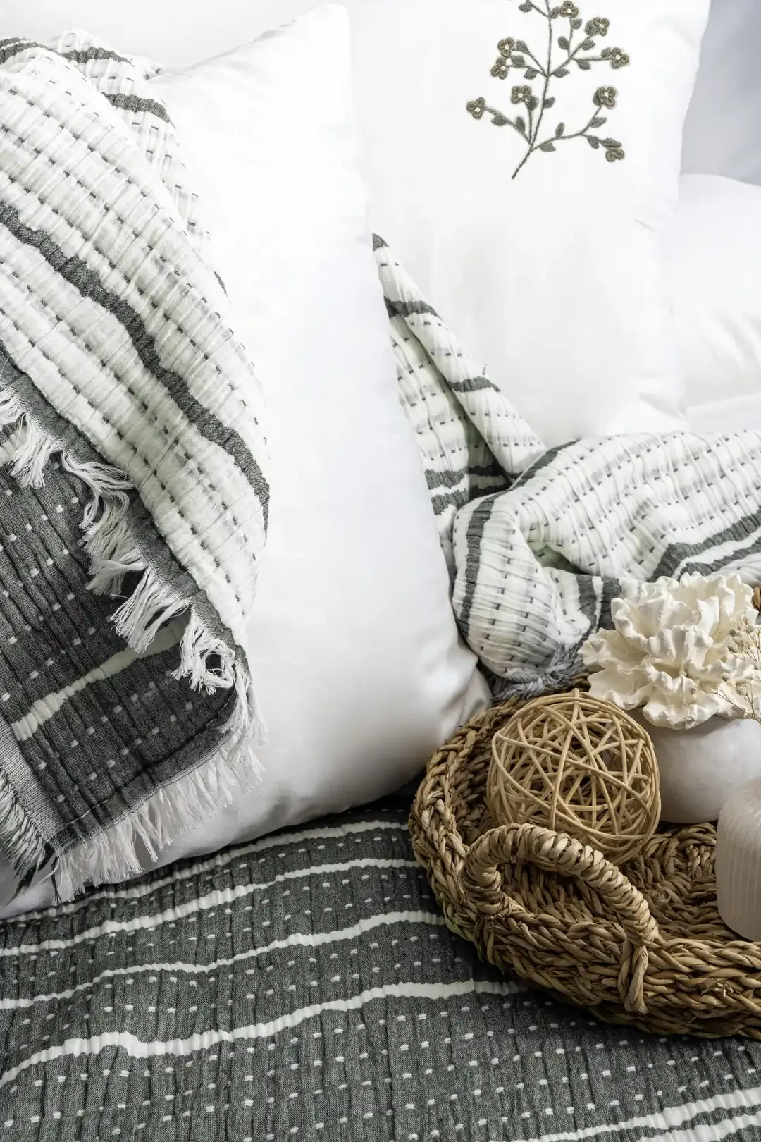 Şaheser Home Collection Yatak Örtüsü Seti Sera Haki