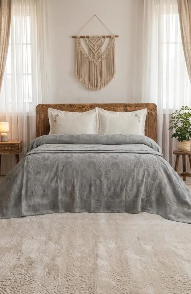Şaheser Home Collection Yatak Örtüsü Çift Kişilik Anita Yeşil