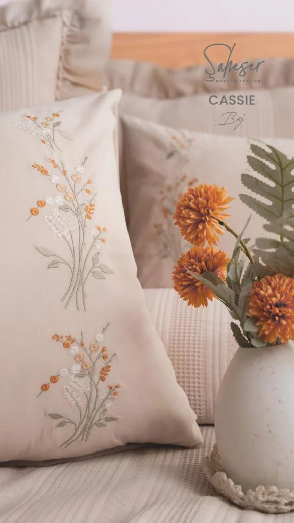Şaheser Home Collection Yatak Örtüsü Çift Kişilik Cassie Bej Şaheser Home Collection Yatak Örtüsü Çift Kişilik Cassie Bej