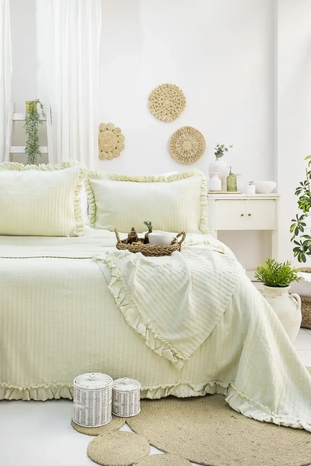 Şaheser Home Collection Yatak Örtüsü Çift Kişilik Marta Yeşil Şaheser Home Collection Yatak Örtüsü Çift Kişilik Marta Yeşil