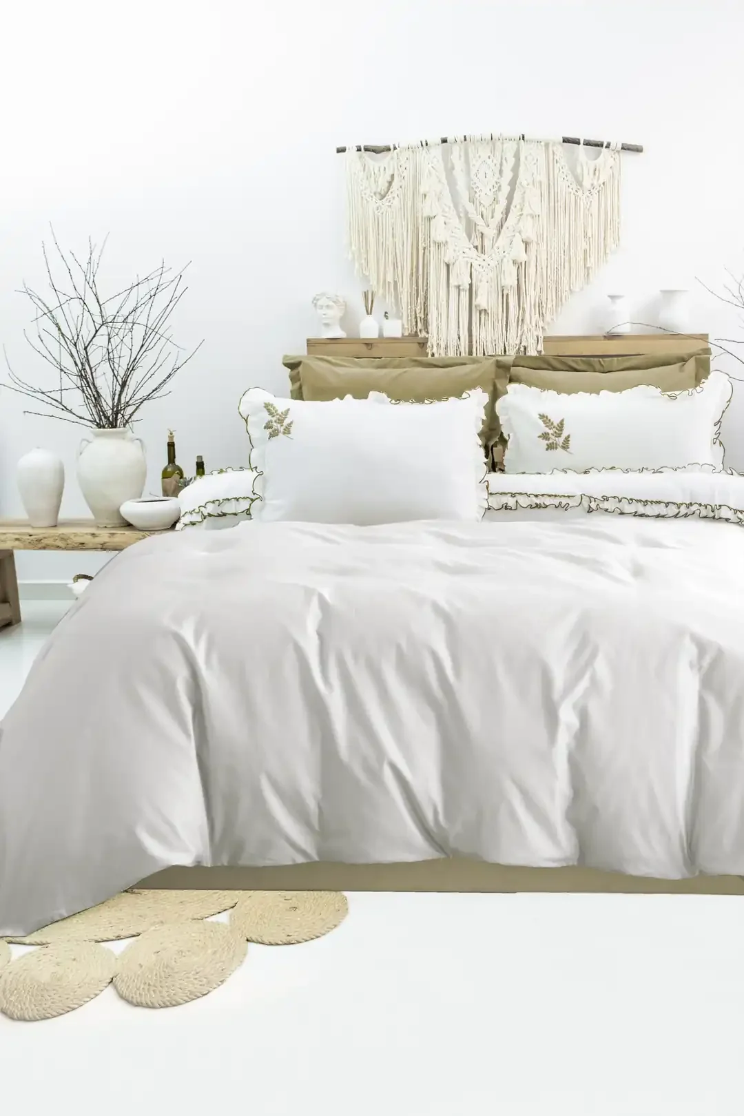 Şaheser Home Collection Nakışlı Çift Kişilik Nev Takımı Nova Haki Fiyatı, Yorumları ve Özellikleri